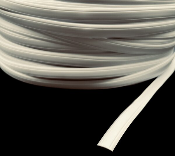 Knaus, Weinsberg, Wilk, Eifelland Einziehprofil/Leistenfüller/Abdeckprofil 12mm, PVC, cremeweiß 1994-2013